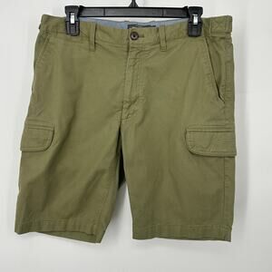 Dressmann shorts Men's size medium green regular fit chino flat front cotton